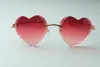 Vente directe de haute qualité nouvelles lunettes de soleil à lentilles de coupe en forme de coeur 8300687 branches en métal léopard taille 5818140mm2234099