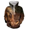 Wild Animal Boar Lustige 3D Printed Männer Frauen Hoodie Sweatshirt Fashion Graphic Hoodie Casual Streetwear Pullover