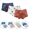 Kinderkleding Jongens Zomer Slipje Cartoon Ins Onderbroek Print Zachte Ondergoed Katoen Dinosaur Slips Striped Shark Boxer Shorts B4330