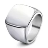 2019 Fashion Simple Style Black Square Ring Titanium Ring Men Classic Ring Wedding Engagement Jewelry221K6062595