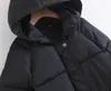 Frauen Mäntel Mode Lange Parkas 2020 Winter Gepolsterte Jacke Mantel Dame Freizeit Stil Jacke Tasche Mit Kapuze Warme Mantel