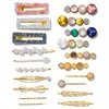 20 pièces/ensemble accessoires de cheveux de mode pied-de-poule bouton imitation perle pinces à cheveux en métal coeur étoile cristal épingle à cheveux Barrette
