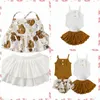 Baby Sommer Kleidung Sets Mädchen Hosenträger Overall Rüschen Rock Anzüge Kinder Pit Dreieck Strampler Mini Röcke Outfits 3 Stile ZYQA460