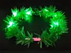 LED lumineuse éclairer Hawaii Luau fête fleur Lei déguisement collier Hula guirlande couronne de mariage décor fête Supplies5044341