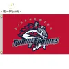 Milb Binghamton Rumble Ponies Flag 3*5ft (90cm*150cm) Decoração de bandeira de poliéster Flying Home Garden Gift Gifts