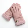 Gants d'hiver chaud de la mode 1Pair de mode 1Pair Sheewekin un épaississant doigt respirant des gants de mouton à la main 6 couleurs