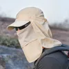 Outdoor Uomo Donna Pieghevole Veloce Asciugatura rapida Protezione UV Collo Cappello da pesca Estate traspirante Cappellino da arrampicata