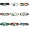 Bohème Style Simple femmes Turquoise tortue pierre volcanique bracelets porte-bonheur bracelet pour unisexe hommes bijoux de mode 14 Styles