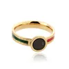 bague entière rouge et verte hommes et femmes bague de couple lettre g bijoux en acier inoxydable bagues pour hommes nouvelle bague de fiançailles de mode rin9802881