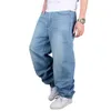 Pantalones vaqueros de moda para hombre, pantalones holgados de mezclilla holgados, Hip-hop, Rap, Skateboard, ropa de calle