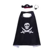 Double Layer Suerhero Cape and Mask 27in Birthday Party Children Favola costumi di cosplay Gift di Natale di Halloween per bambini