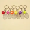 hot 6 color Mini Tennis Keychain Sports Style Key Chains metal Keychains Car Keyring Kids Toy Novel Birthday Gift Party SuppliesT2C5187