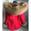 Pur Maomaokong Casaco Real Jaqueta de inverno Mulheres longas Parka Natural Raccoon Collar Capuz grosso Liner Parkas Parkas