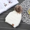 Bébé Automne et Hiver parent-enfant Hairball plus Fluffy fil chapeau chaud Bonnet