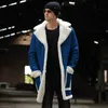 2019 hiver polaire laine manteau pour hommes coton veste en peluche chaud revers moyenne longueur manteau velours mode Trench mâle S-5XL