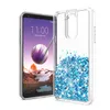 آيفون 12 برو ماكس 11 XR Glitter Case QuickSand TPU سائل نجوم بلينغ غطاء LG Stylo 6 K51 Aristo 5 Samsung A21 A51 A11