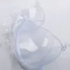 Transparent underkläder Clear Push Up BH-rem osynlig behå för kvinnor underwire 3 4 kopp justerbar TPU PVC engång sexig bra1344t