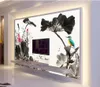 Lotus Kingfisher mur de fond chinois moderne papier peint pour le salon