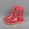 Hot Sale-RT Bows Boots Designer Kvinnor Vinter Snö Stövlar Svart Ankel Knä Bow Girl Mini Bailey Boot 35-41