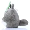 20 cm 25 cm Totoro juguete de peluche con hoja de loto Animal relleno muñeca de algodón gris Girl039s regalo niños cumpleaños Toys3954160