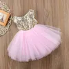 Princess Kids Baby Fancy Wedding Dress Fress Seleeveless Sequins Dress For Girl Summer Dresses 4498576