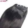 16"-28" One Piece Set 80g 100% Brasiliano Remy Clip-in Estensioni Dei Capelli Umani 5 Clip Lisci Naturali