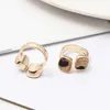 Леопардовый White Blue Abalone Shell Paper Rings Мода Золото Цвет Brincos Pendientes кольцо ювелирных изделий для женщин