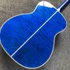 Personnalisé om45s style guitare acoustique de guitare solide épinette en acajou en achagany couplage placage ébène toucherboard Ambalone