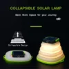 Solarcamping Lykta Portable USB laddningsbar hopfällbar LED -ficklampa 500mAh Mini Emergency för utomhusklättring