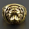 Partihandel- King Style Ring Luxury Designer Jewelry Titanium Steel Lion Head Men's Ring Free Shipping Holiday Present