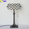 Fumat masa lambası vintage vitray gölge yatak odası başucu ışık led banka boncuklar oturma odası sanatı ev deko masası ışık 6616831