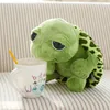 atacado New 20cm bichos de pelúcia Super Green Big Eyes Stuffed Tortoise Turtle animal Plush Toy Presente Bebê