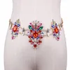 8 Colors! Luxury Sexy Crystal Bodychain Summer Beach Sexy Bikini Body Jewelry For Women Long Rhinestone Pendant Necklace JURAN