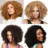 4 Colors Curly Wavy Long SHUOWEN Synthetic Hair Wigs 11 inches Heat Resistant Glueless Wig JF3043