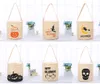 Luminous Halloween Doces Sacos Party Supplies Canvas Bucket Bag sacos de material bolsa de lona para Trick or Treat, reutilizável bolsa de compra