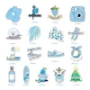 2set 70st klistermärken blå liten färsk VSCO -klistermärke Personlig doodle resväska Vattentät klistermärke