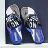 best quality designers Sandal Slippers blue Red black Stripe Design Men Women with Box Classic Ladies Summer Outdoor beach Flip Flops