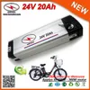 Batterie de vélo électrique Silver Fish 360W 24V 20Ah puissante utilisée 3.7V 2.0Ah 18650 cellules 15A BMS à l'intérieur + chargeur 2A LIVRAISON GRATUITE