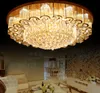 Novo luxo grande luzes de cristal luzes de luzes com chips LED lâmpadas de flores circulares para Foyer Hotel Engineering Lighting LLFA
