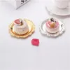 Storage Tray Cake Pastry Plate Metal Jewelry Ring Gold Silver Home Decorative Plate Kitchen Tableware yq00700