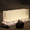 1 Set=12 pcs Flameless LED Candle Rechargeable TeaLight Night Light for Birthday Wedding Decoration Party Dinner Decor