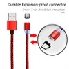 Magnetiska USB-kablar 1m 2m Snabb Laddledning för Samsung S20 Not20 S10 Typ C Kabel