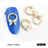 12pcsset Goud Kleur 3d Nail Art Decoraties met Strass Legering Nail Charms Sieraden voor Nagel GelPolish Tools2358086