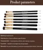 I più nuovi 7 pezzi di pennelli per trucco occhi professionali set manico in legno ombretto sopracciglio eyeliner pennello nero in polvere per miscelazione
