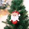 Julhängande Klocka Ornaments Hjort Santa Cluas Snowman Hängande Dekoration Xmas Tree Window Pendant Doll med Bell
