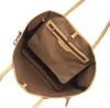 Damen-Einkaufstasche mit kleiner Clutch, Umhängetasche aus echtem Leder 40996