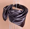 28 coors solid plain polyester imitation rayon silk satin muslim hijab Scarf Square Scarf Necker Chief 90 90cm mixed 100pcs lot #3241l