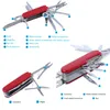 91mm 스테인레스 스틸 다목적 군대 칼 생존 다기능 도구 스위스 육군 칼 접이식 도구 야외 캠핑