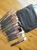 Borstels Borstel 15 stks / set Professionele make-upborstelset Oogschaduw Eyeliner Mengpotlood Cosmetica Gereedschap met tas