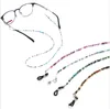 Groothandel kwaliteit retro-vintage kleurrijke glazen kralen bril ketting voor zonnebril / leeslassen antislip lichtgewicht handgemaakte string 67cm